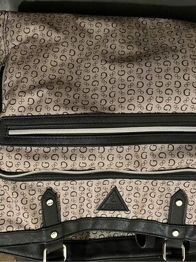 Guess grey Monogram Laptop or shopping bag, large